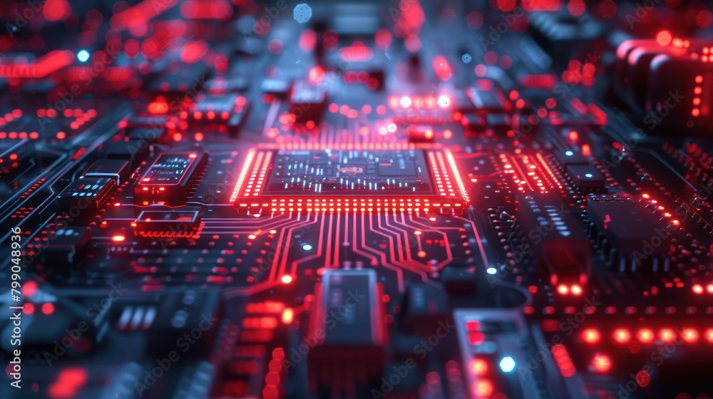 Close Up of a Computer Circuit Board Close Up of a Computer Circuit Board