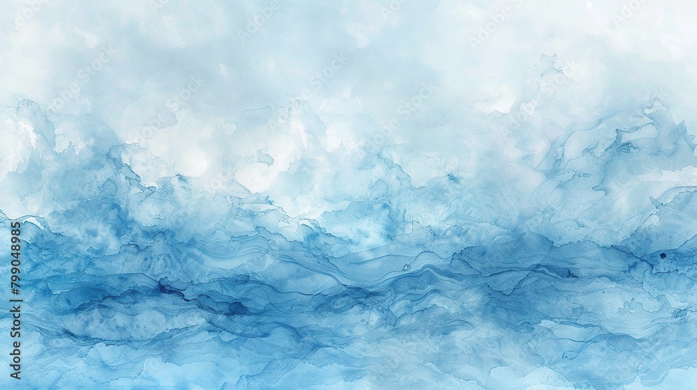 Abstract blue watercolor background. Soft flowing waves. Abstract blue watercolor background. Soft flowing waves.