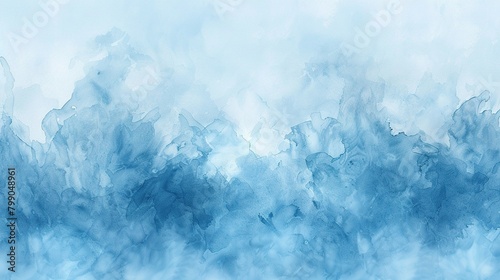 Abstract blue watercolor background. Soft blue watercolor background for your design