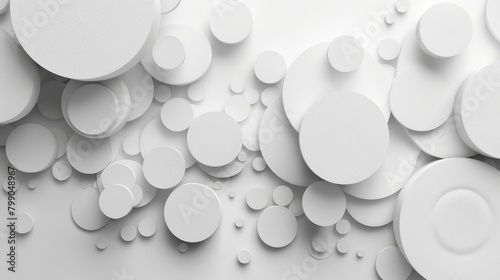 White Wall With Numerous Circles Pattern