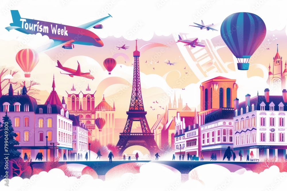 illustration with text to commemorate Tourism Week