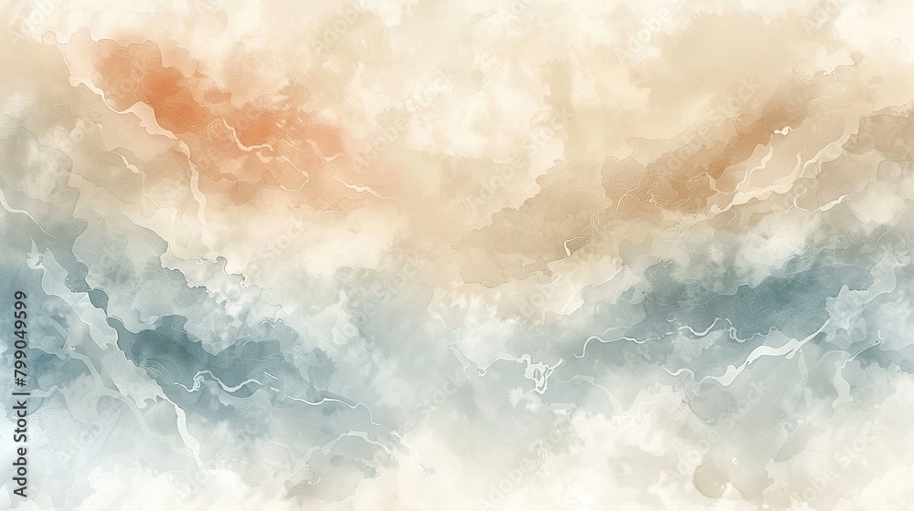 Abstract watercolor background with delicate veins. Soft pastel colors.