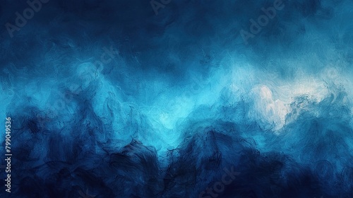 Abstract blue and white painted background with an interesting rough texture.