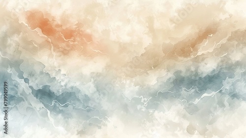 Abstract watercolor background with delicate veins. Soft pastel colors.