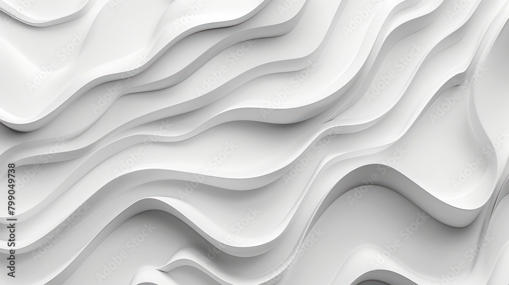 White Wall With Wavy Lines
