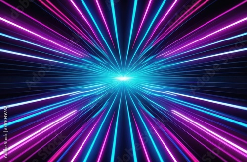 Abstract neon background. Neon beams place for text