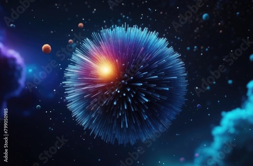 Microparticles abstract background. Abstract space particles background space for text.