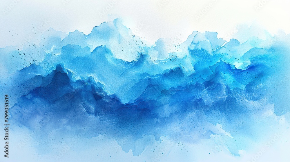 Abstract blue watercolor painting. Abstract blue watercolor painting.