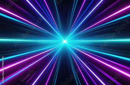 Abstract neon background. Neon beams place for text