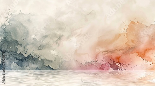 Abstract watercolor background with a smooth gradient and a liquid-like surface. photo
