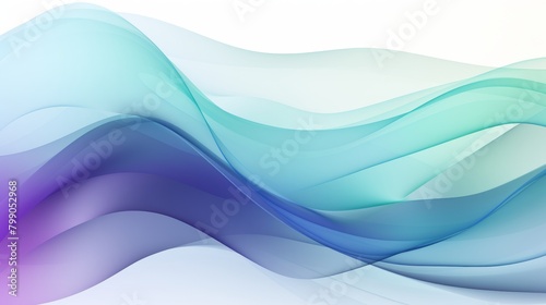 Green and Blue abstract background featuring overlapping wave