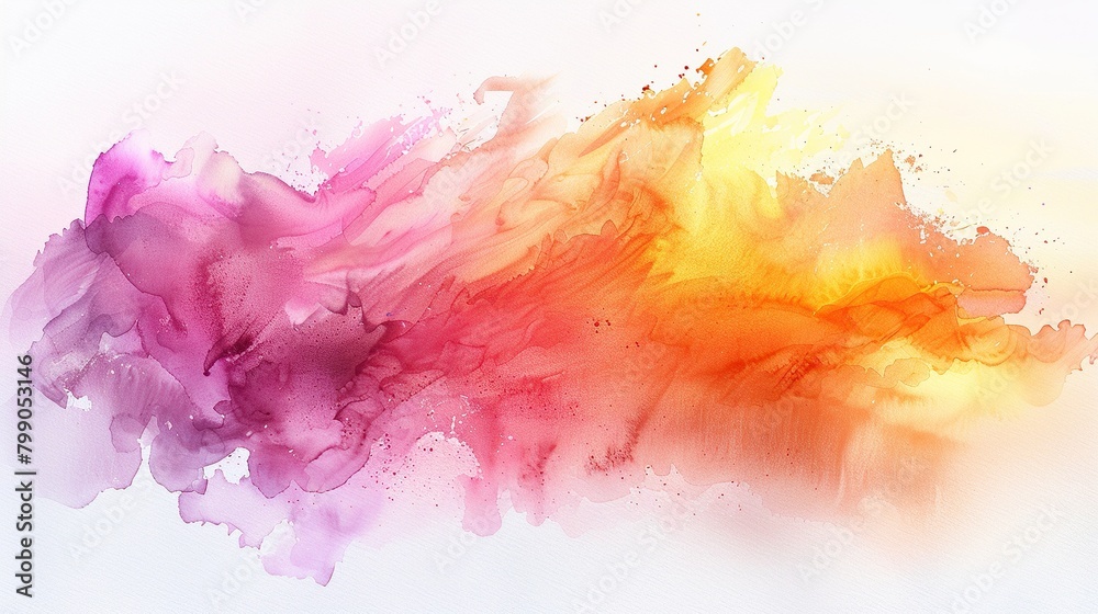 Abstract watercolor painting. Colorful brushstrokes.