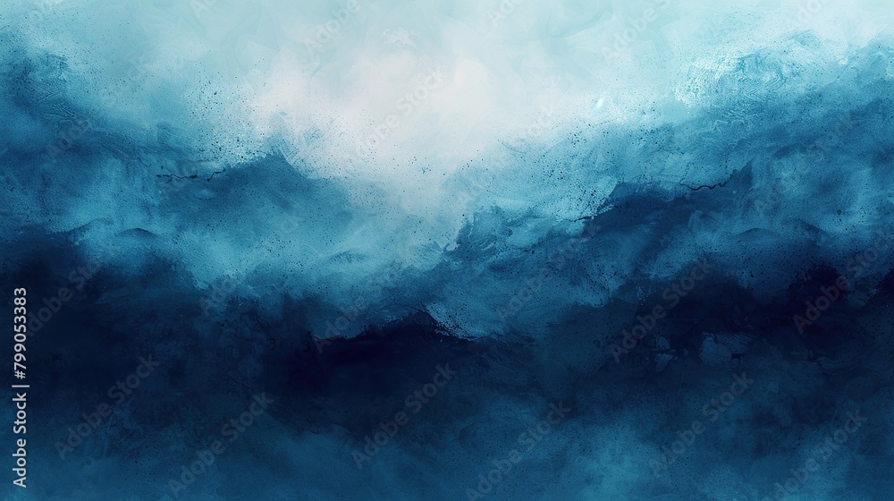 Abstract blue watercolor background. Deep blue sea with white foam. Abstract blue watercolor background. Deep blue sea with white foam.