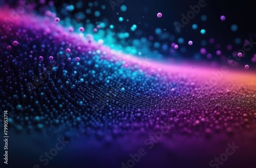 Neon particles abstract background free space for text 