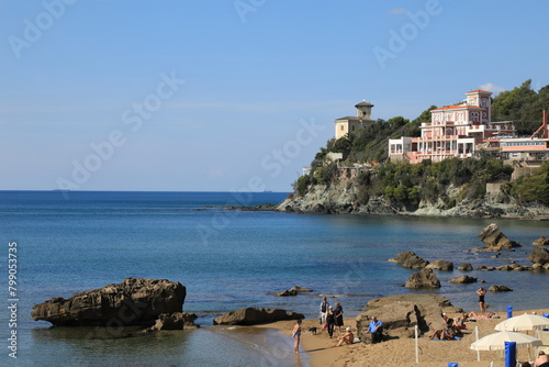 village on the beach, livorno, italy castiglioncello photo