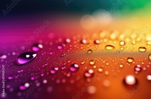 Water drops background, neon, aesthetic, minimalism. Droplets of water copyspace 