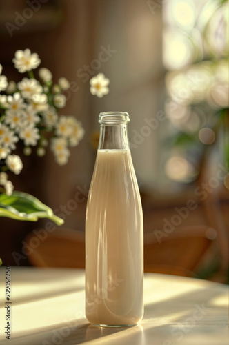 bottle of milk on the table
