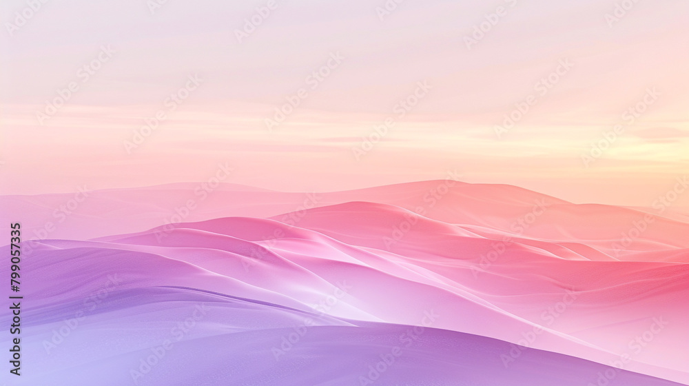 Soft gradients of pastel pinks and purples meld together in a gentle embrace, creating an abstract landscape of serenity and grace.