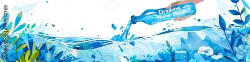 illustration with text to commemorate Drinking Water Week
 photo