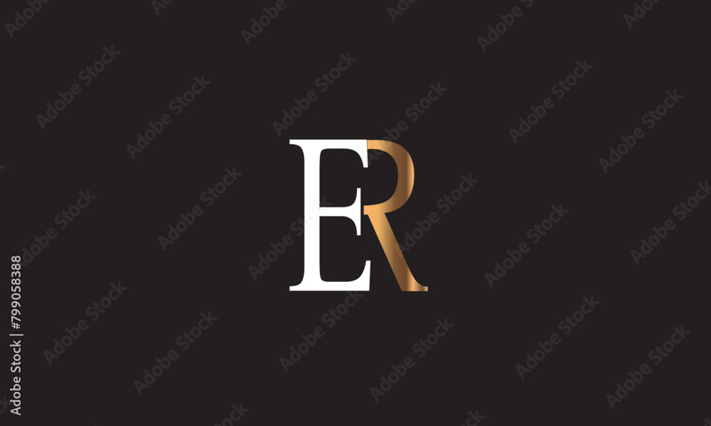 ER, RE, E, R Abstract Letters Logo Monogram ER, RE, E, R Abstract Letters Logo Monogram