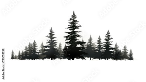 winter forest vector