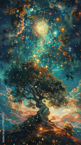 Cosmic Arboreal Enchantment