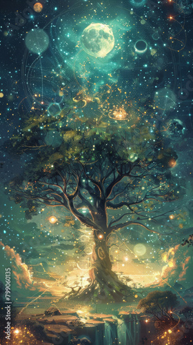 Cosmic Arboreal Enchantment