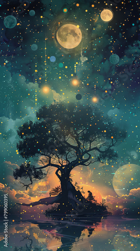Cosmic Arboreal Enchantment © Pixel