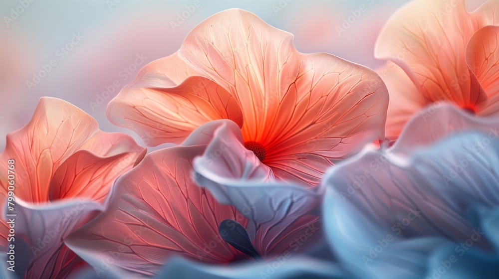 Represent fine detail with an illustration of delicate flower petals , high resolution
