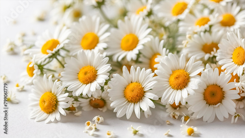 Blooming daisies background