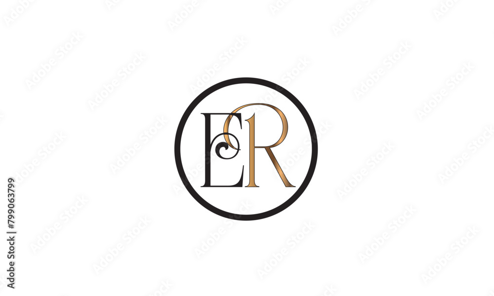 ER, RE, E, R Abstract Letters Logo Monogram ER, RE, E, R Abstract Letters Logo Monogram