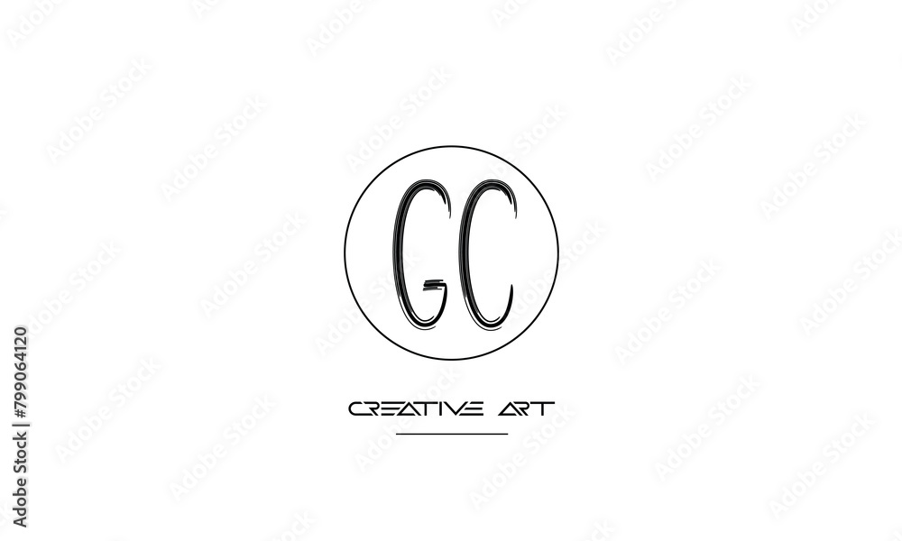 Obraz premium GC, CG, G, C abstract letters logo monogram