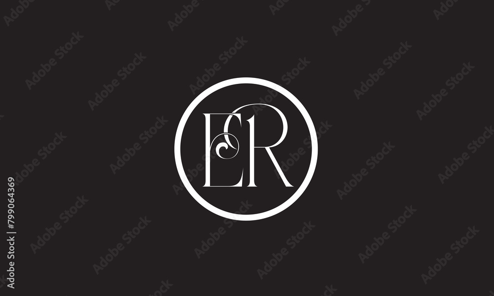 ER, RE, E, R Abstract Letters Logo Monogram ER, RE, E, R Abstract Letters Logo Monogram