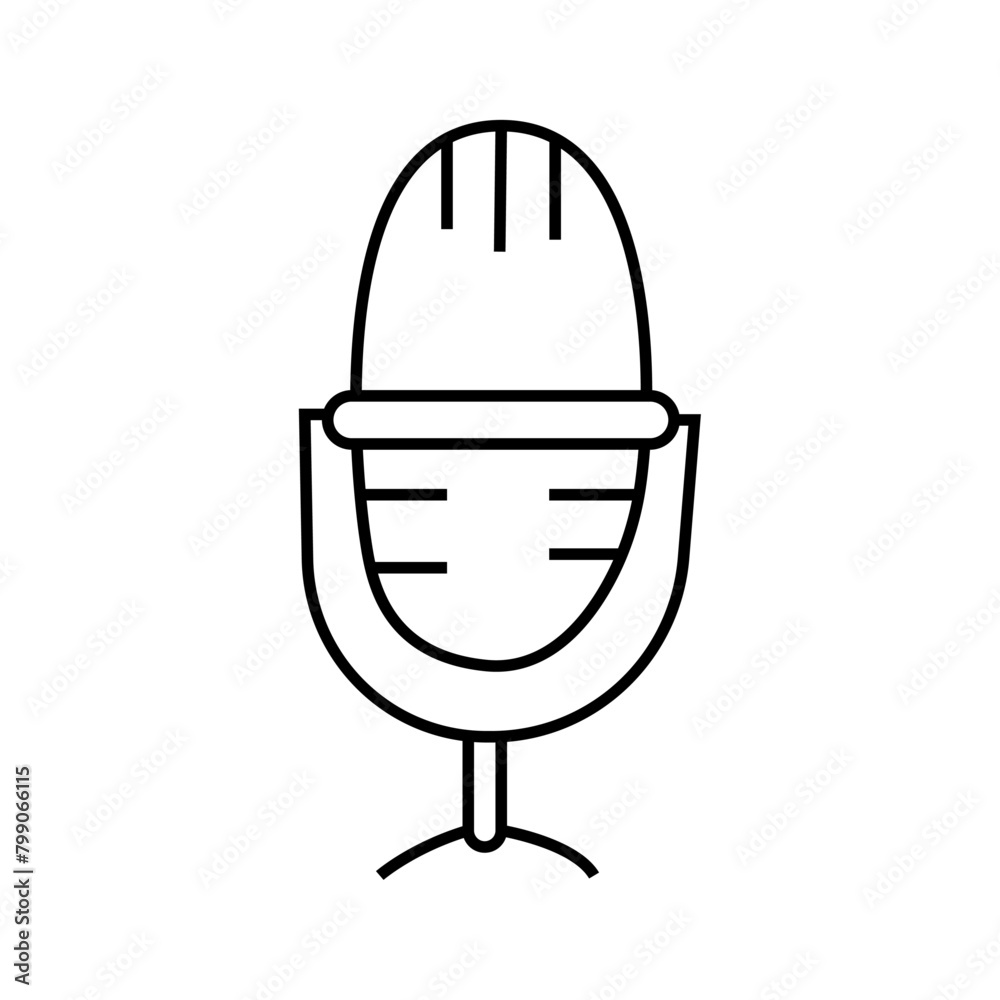 Microphone. Vector illustration in doodle style. Microphone. Vector illustration in doodle style.
