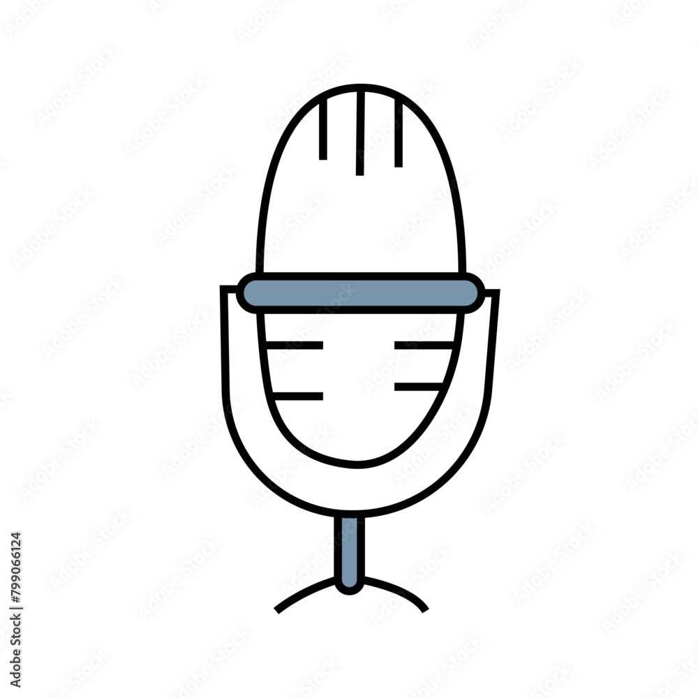 Microphone. Vector illustration in doodle style. Microphone. Vector illustration in doodle style.