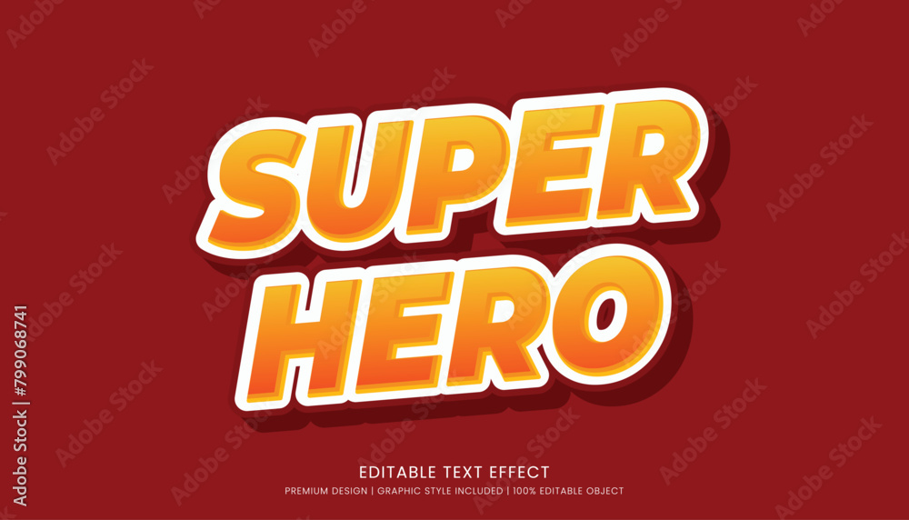 superhero text effect template editable design for business logo and brand