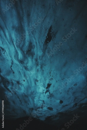 abstract ice dark background with bubbles