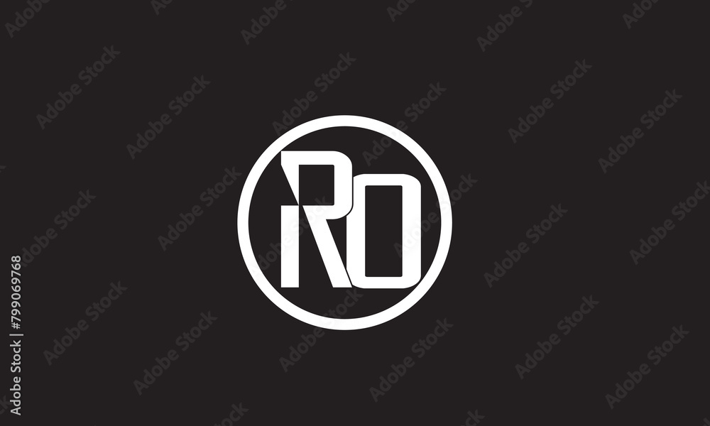 RO, OR, O, R Abstract Letters Logo Monogram RO, OR, O, R Abstract Letters Logo Monogram