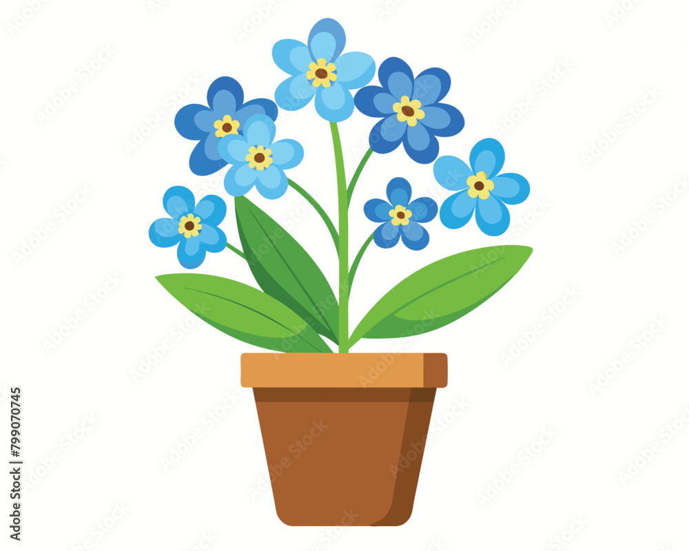 Flower in a pot vector