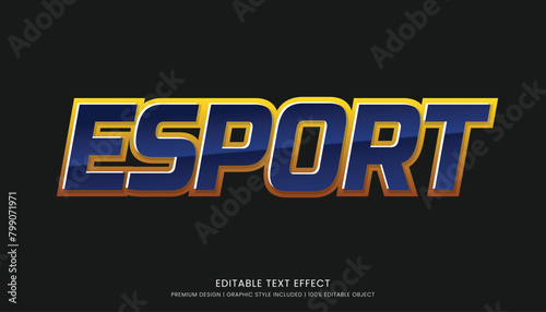 esport text effect template editable design for business logo and brand