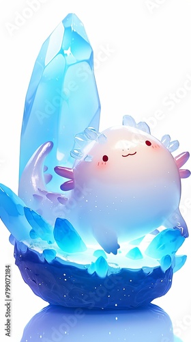 Cute axolotl character