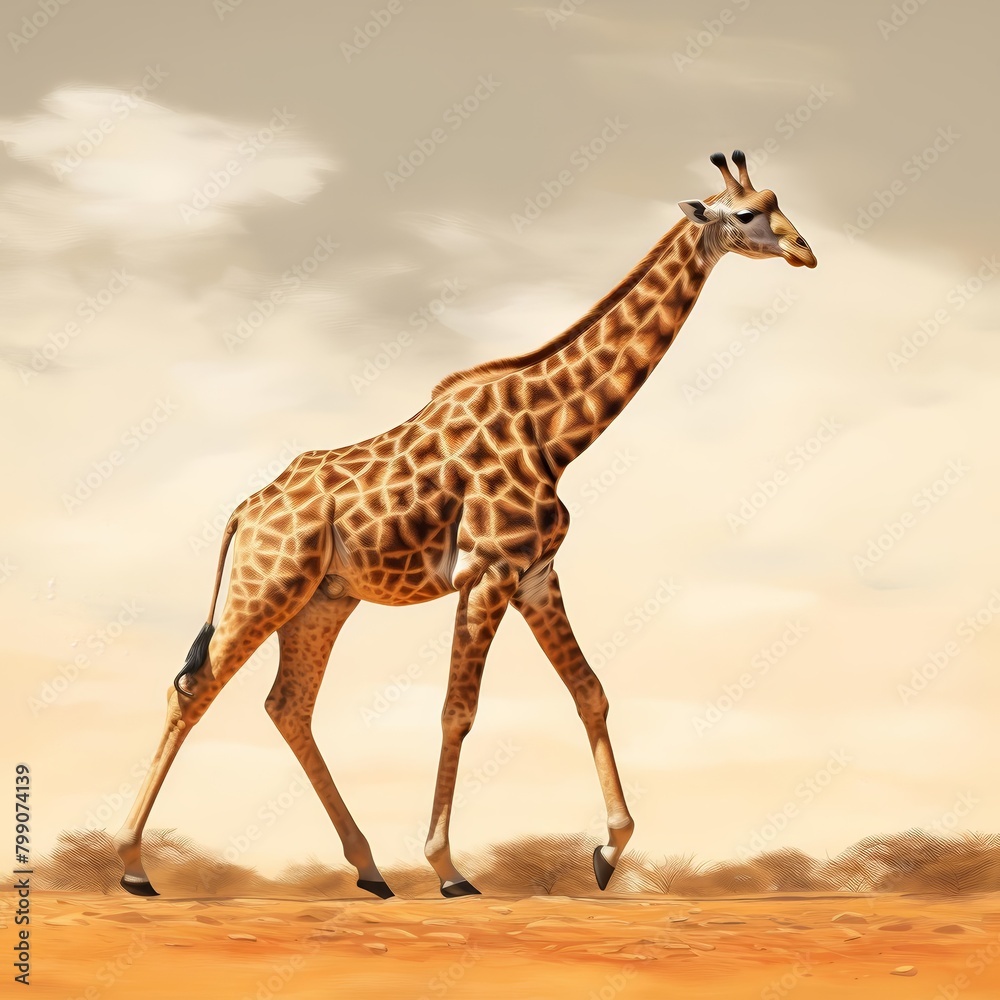 Obraz premium The giraffe is the tallest land animal on Earth