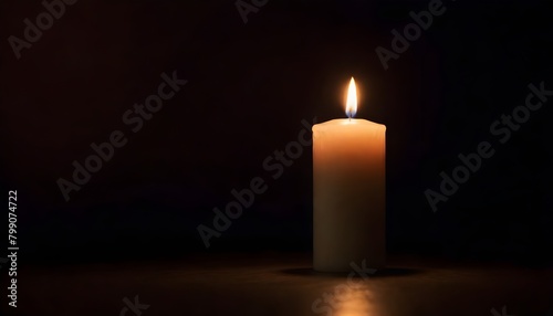 burning candle in the dark create with ai