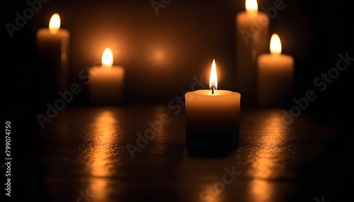 candles in the dark create with ai