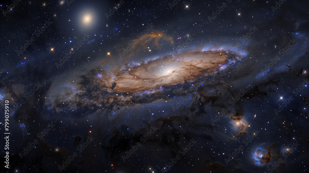 Fototapeta premium Endless Universe with galaxy stars.