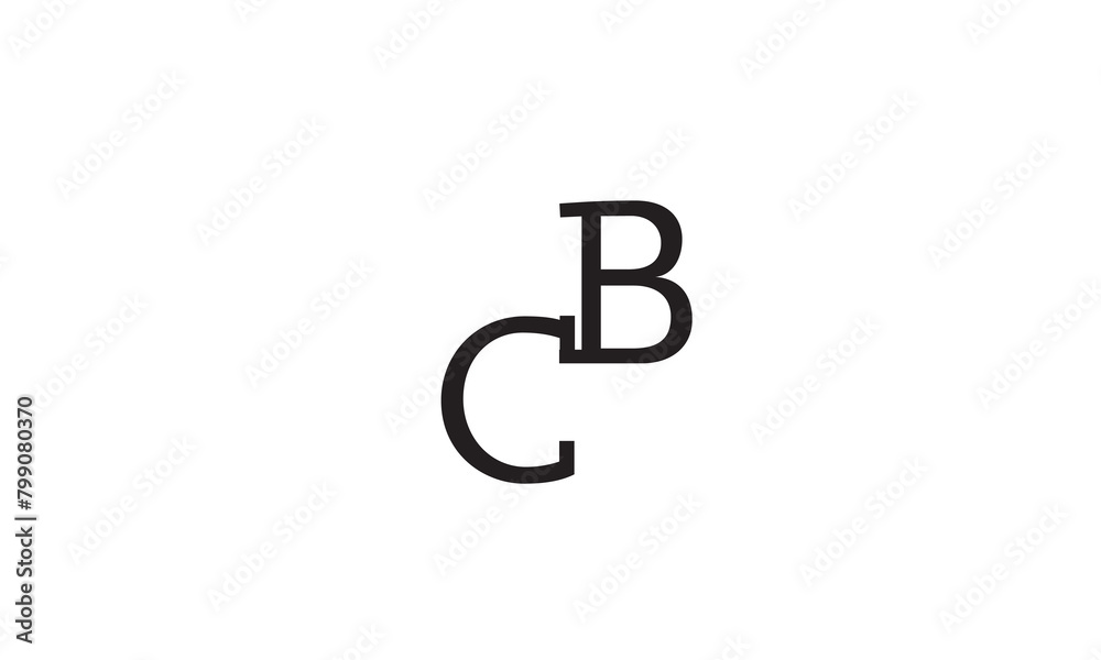 CB, BC, C, B Abstract Letters Logo Monogram CB, BC, C, B Abstract Letters Logo Monogram