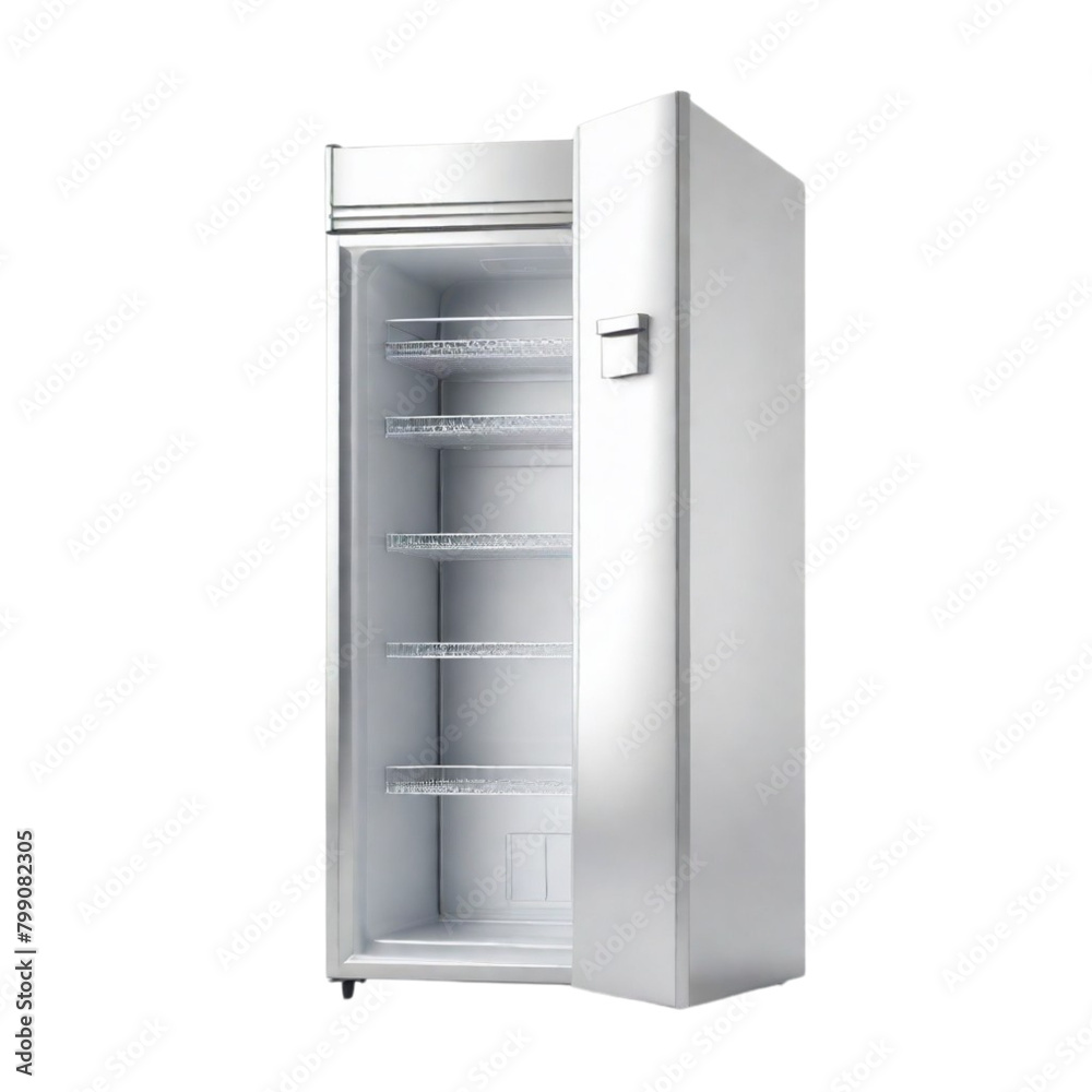 3d rendering big fridge on Isolated transparent background png. generated with AI 3d rendering big fridge on Isolated transparent background png. generated with AI