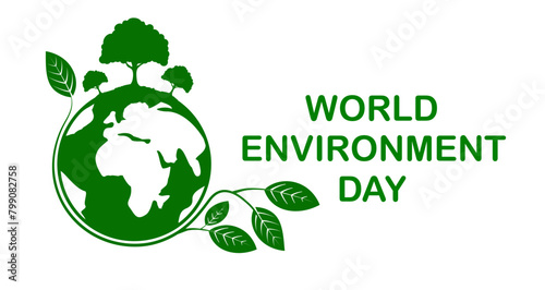world environment day and the green world of environmentally friendly cities Help save the world concept The concept of protecting the world's environment Vector illustration