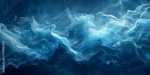 Mesmerizing Fluid Dynamics Abstract Background with Swirling Ocean Inspired Waves and Elegant Gradient Tones