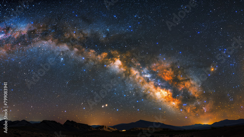 Deep space universe galaxy milky way night sky filled with stars.